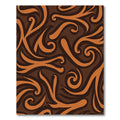 Dark Chocolate Swirl Ribbon Design Rug