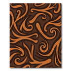 Dark Chocolate Swirl Ribbon Design Rug