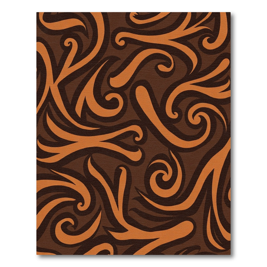 Dark Chocolate Swirl Ribbon Design Rug