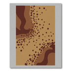 Earthy Brown Abstract Polka Dot Rug