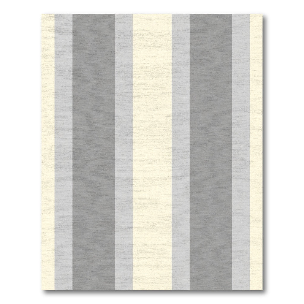 Soft Gray Cream Vertical Stripe Rug