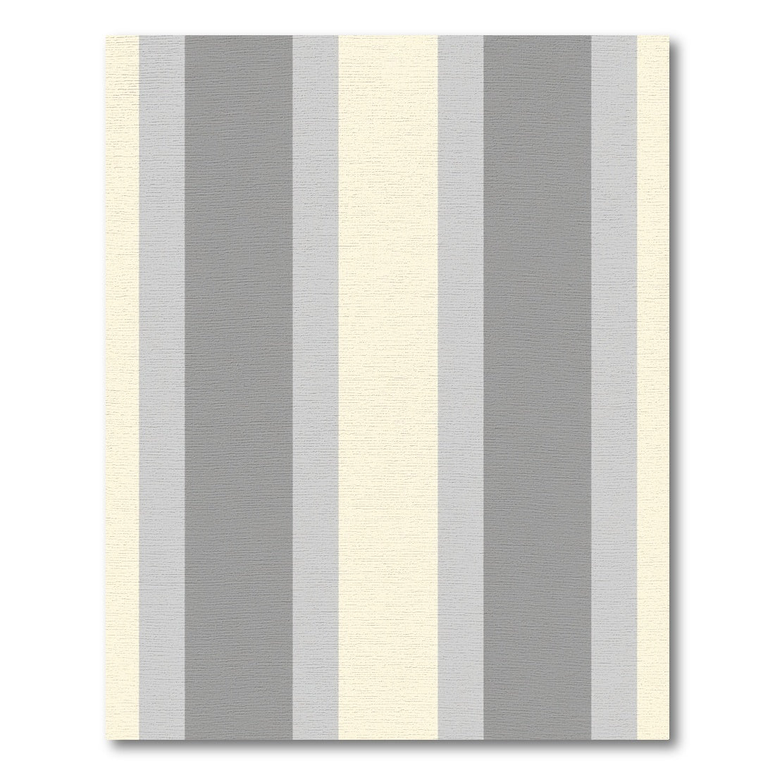 Soft Gray Cream Vertical Stripe Rug