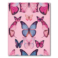 Pink Blue Butterfly Collage Rug