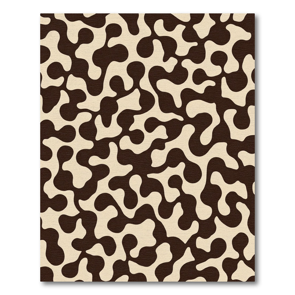 Brown Beige Organic Amorphous Flow Rug