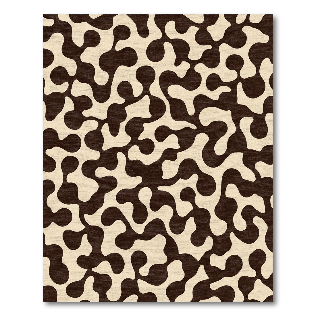 Brown Beige Organic Amorphous Flow Rug