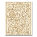 Antique Gold Floral Butterfly Art Nouveau Rug