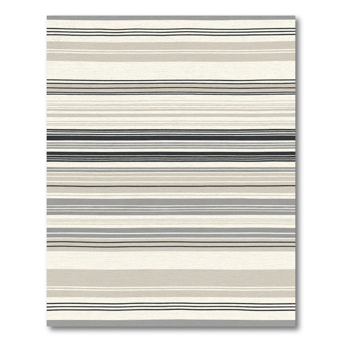 Neutral Beige Gray Striped Harmony Rug