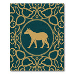 Golden Creature Teal Medallion Rug