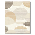 Earthy Abstract Circles Textured Rug