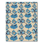 Abstract Blue Cloud Burst Rug