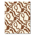Brown Organic Swirls Cream Rug