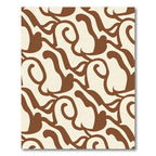 Brown Organic Swirls Cream Rug
