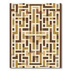 Geometric Labyrinth Warm Neutral Palette Rug
