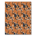 Burnt Orange Floral Vine Curvilinear Rug