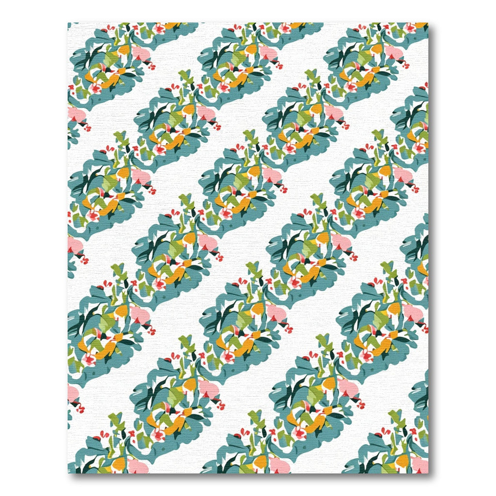 Colorful Abstract Floral Branch Arrangement Rug