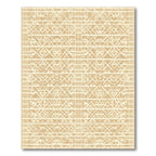 Sandy Beige Geometric Lattice Rug