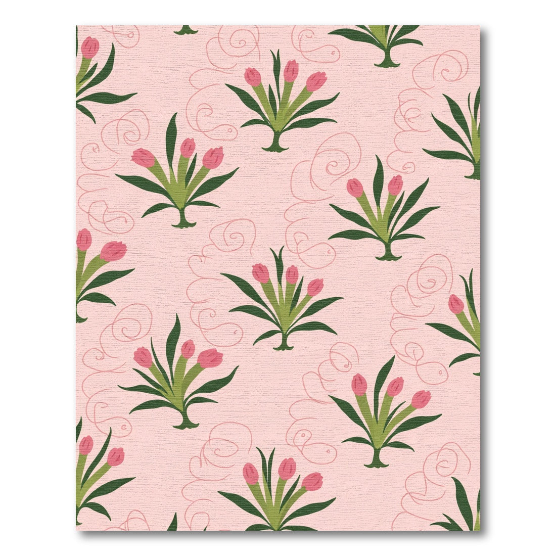 Pink Bouquet Swirl Floral Rug