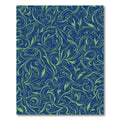 Royal Blue Green Vine Swirl Rug