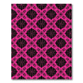 Bold Pink Black Floral medallion Rug