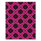 Bold Pink Black Floral medallion Rug