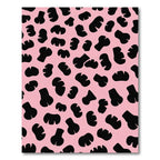 Pink Black Blob Spot Rug