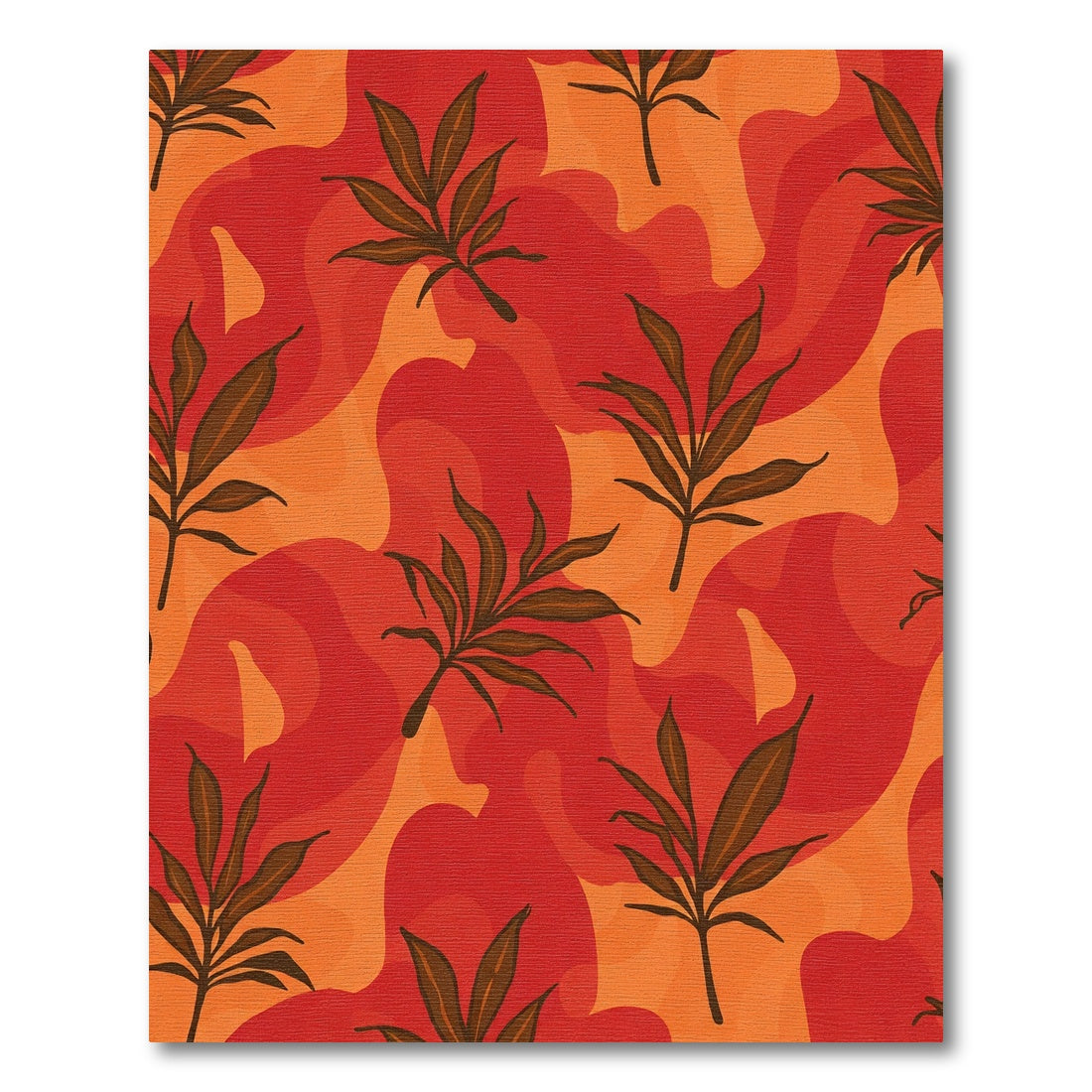 Warm Autumn Foliage Organic Waves Rug