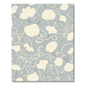 Pale Blue Floral Swirl Abstraction Rug