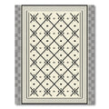 Geometric Diamond Lattice Cream Rug