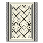Geometric Diamond Lattice Cream Rug