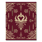 Crimson Gold Ornately Detailed Medallion Rug