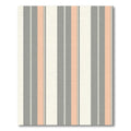 Soft Peach Gray White Stripe Run Rug