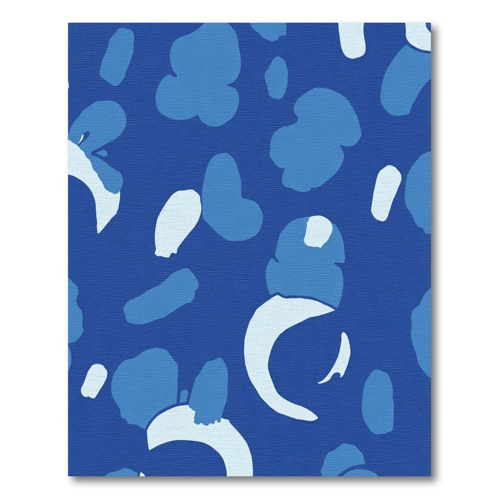 Abstract Teal Spots Organic Shapes Rug