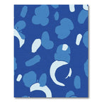 Abstract Teal Spots Organic Shapes Rug