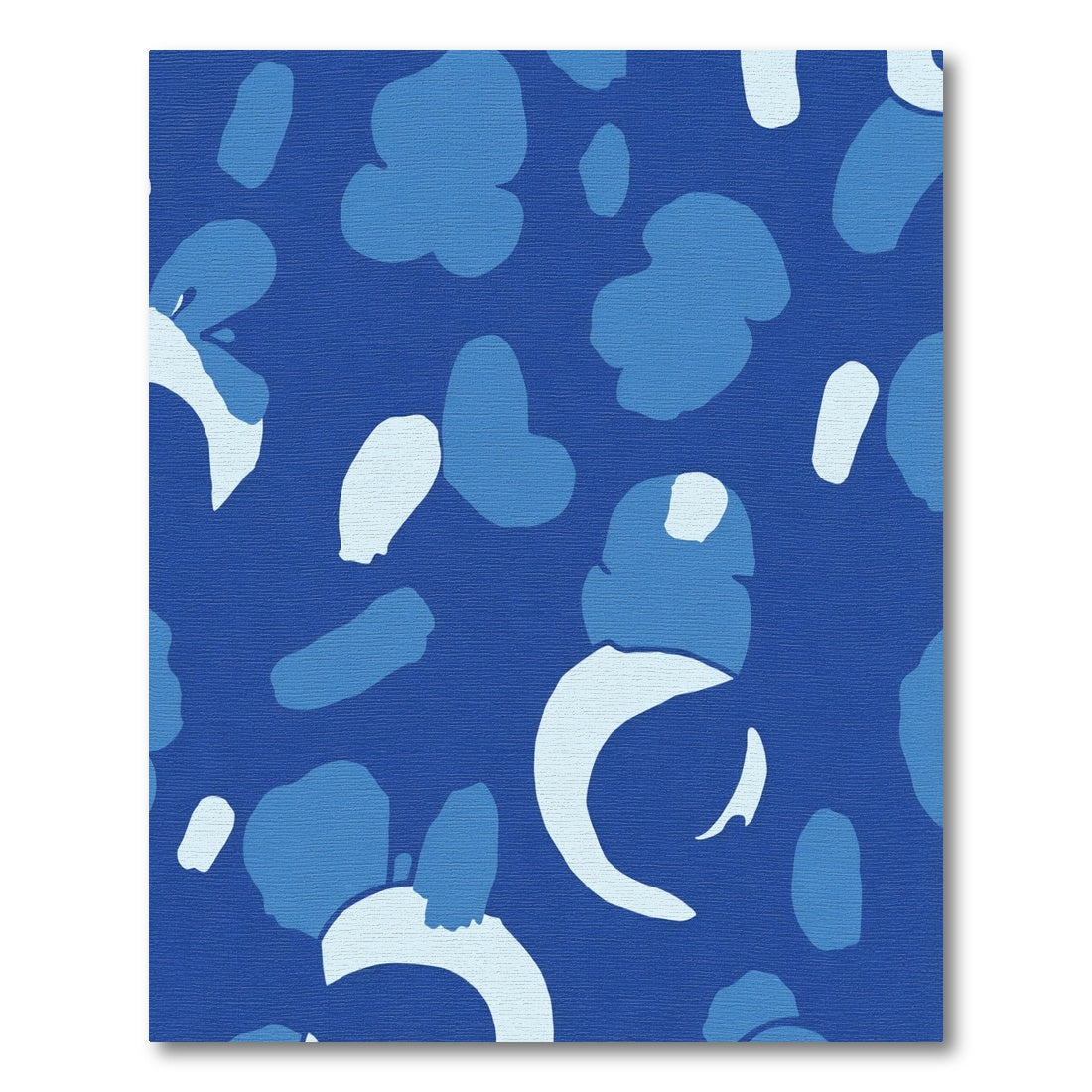 Abstract Teal Spots Organic Shapes Rug
