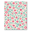 Pink Floral Vines On Cream Base Rug