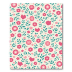 Pink Floral Vines On Cream Base Rug