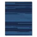 Deep Blue Horizontal Stripe Abstract Rug