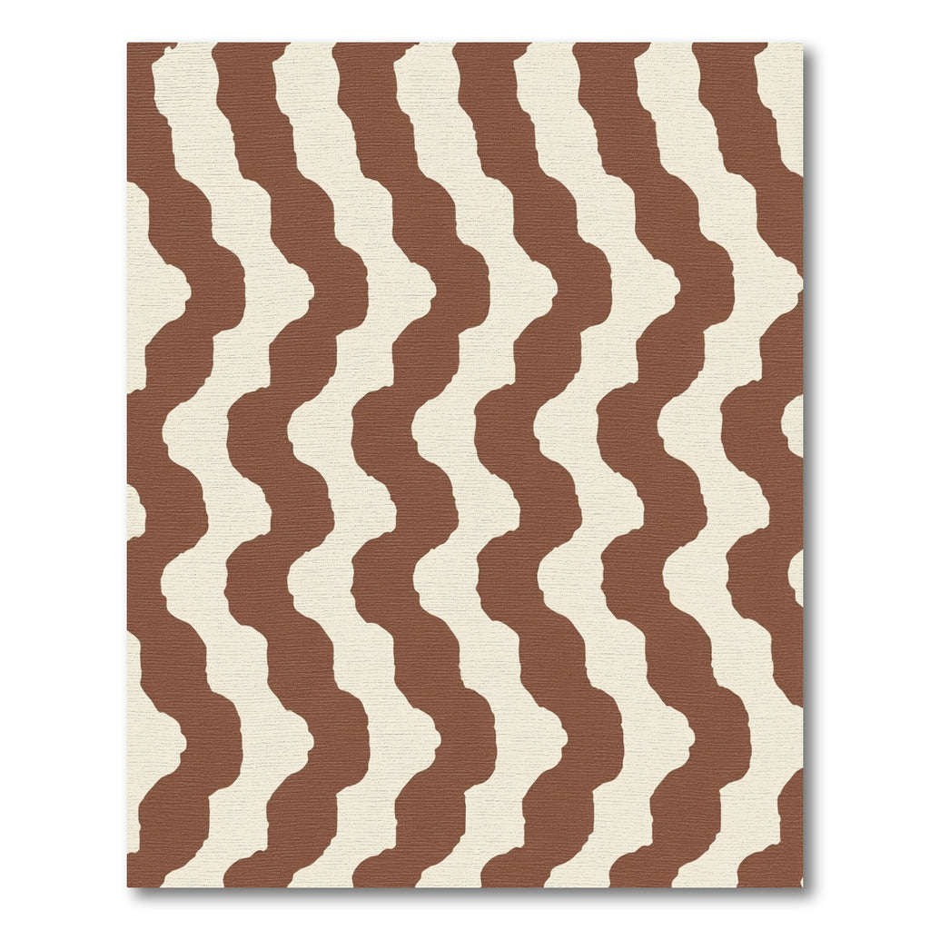 Brown Cream Organic Stripe Rug