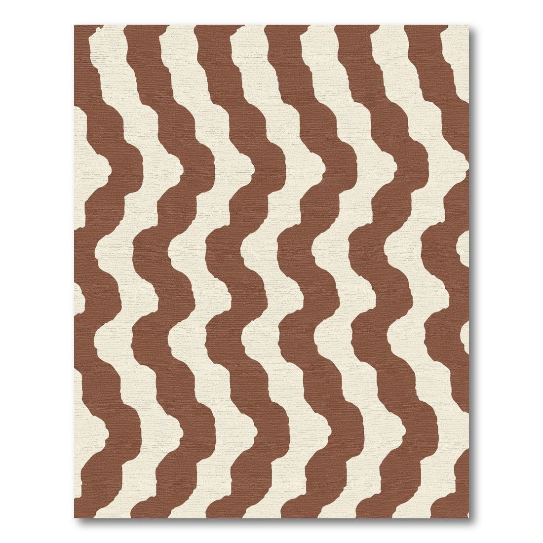 Brown Cream Organic Stripe Rug