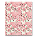 Abstract Pink Green Blotches Rug