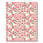 Abstract Pink Green Blotches Rug