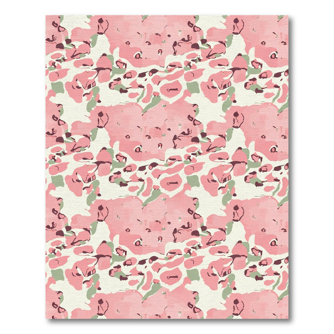 Abstract Pink Green Blotches Rug