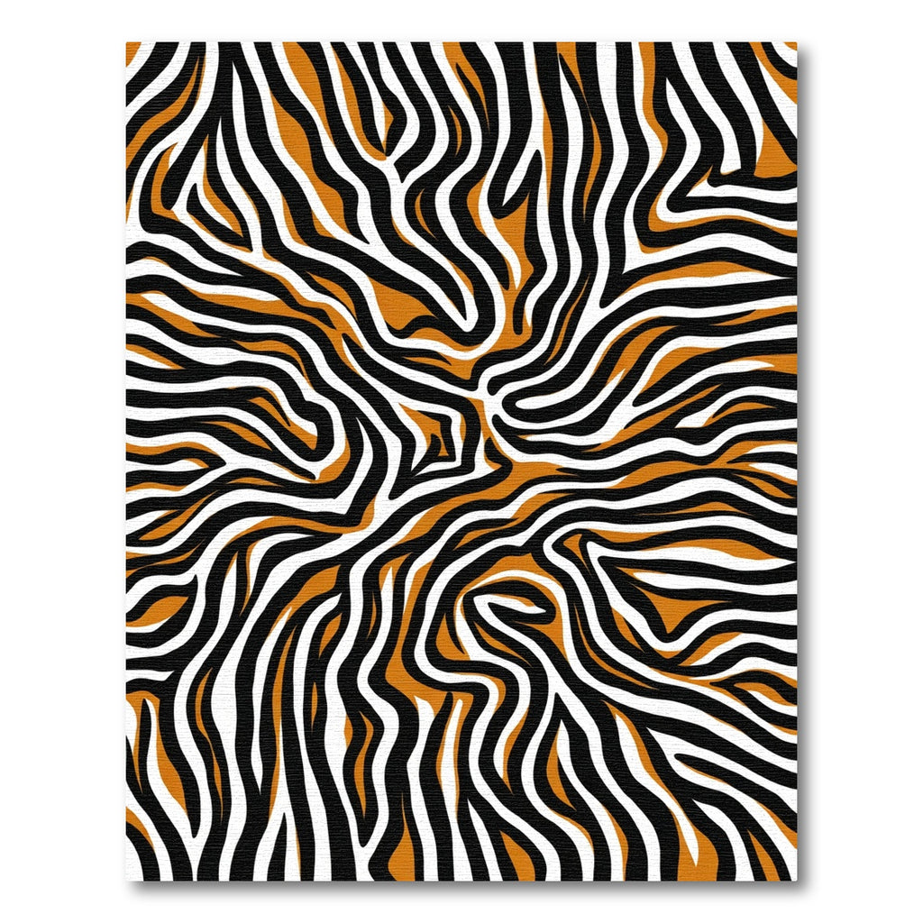 Bold Orange Black White Zebra Stripes Rug
