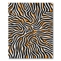 Bold Orange Black White Zebra Stripes Rug