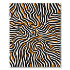 Bold Orange Black White Zebra Stripes Rug