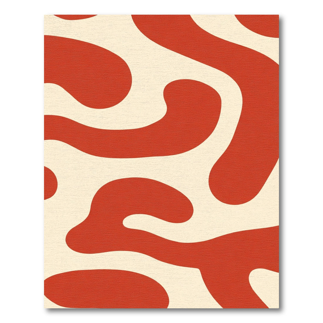 Retro Cream Organic Groovy Rug
