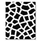 Black White Jagged Network Rug