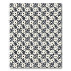 Cream Ink Floral Block Print Rug