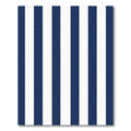 Navy White Vertical Stripe Rug - Washable Flatwoven Chenille