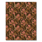 Earthy Pink Iris Floral Composition Rug